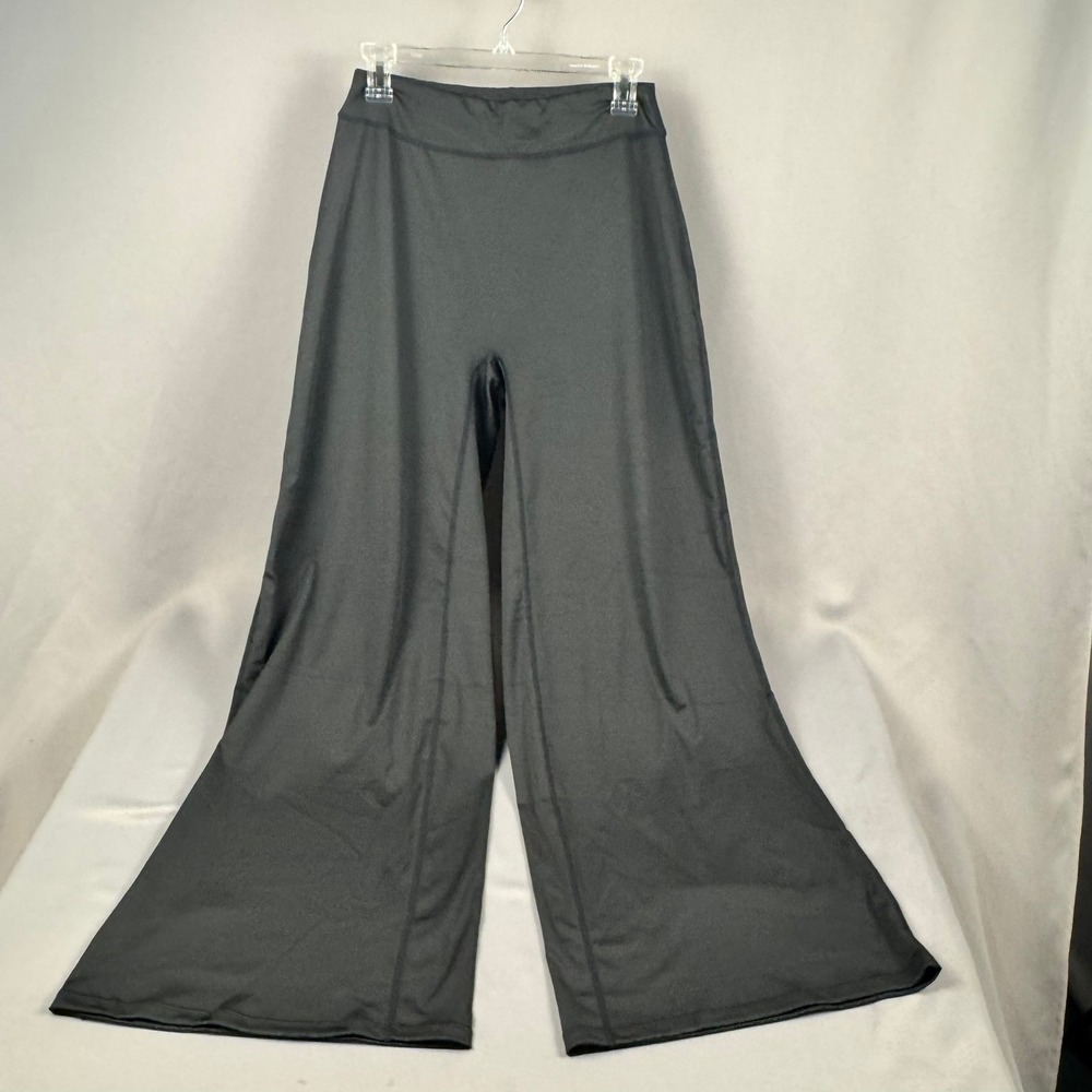 (3) Black Wide Leg Yoga Pants High Waisted Performance Women Large